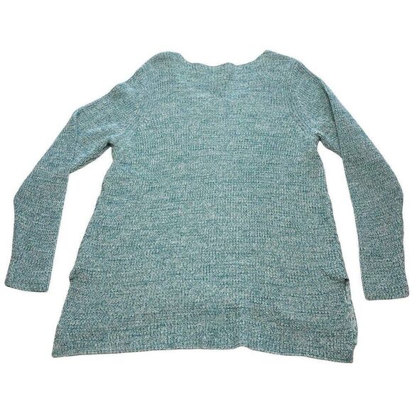 Style & Co Plus Size Sweater Top Women's 2X Green White V-Neck Oversized Relaxed - Picture 4 of 8